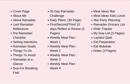 DIGITAL RAMADAN PLANNER VERSION AN
